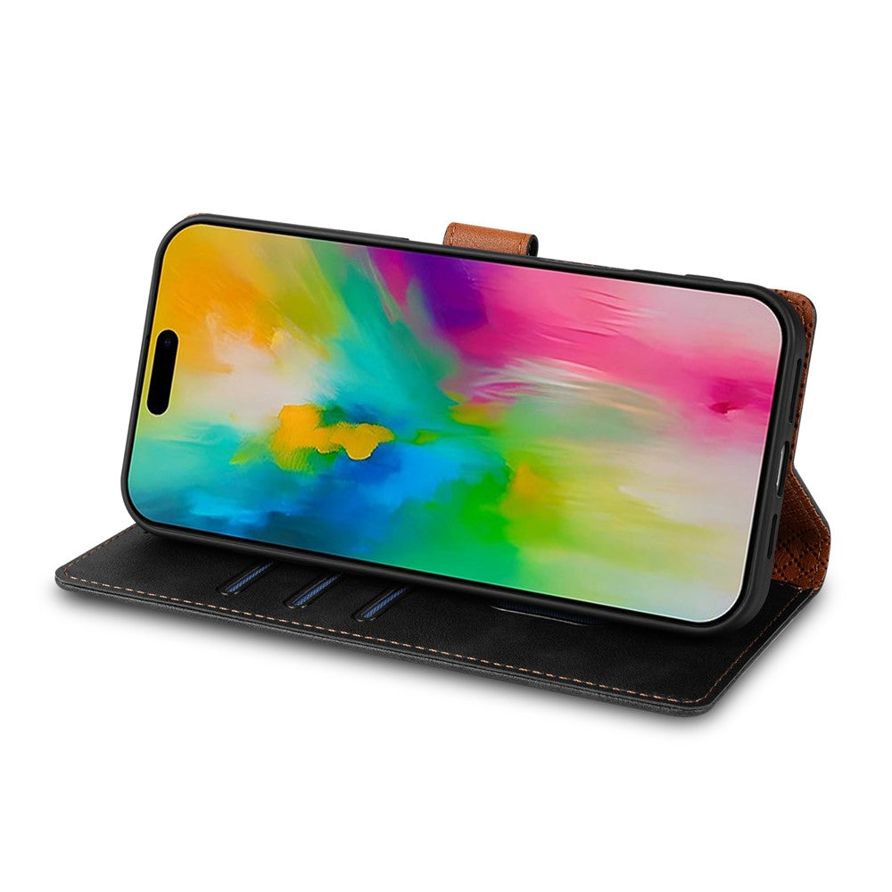 N.BEKUS CSJ-001 For iPhone 17 Pro Max Stand Case PU Leather Wallet Phone Cover - Black