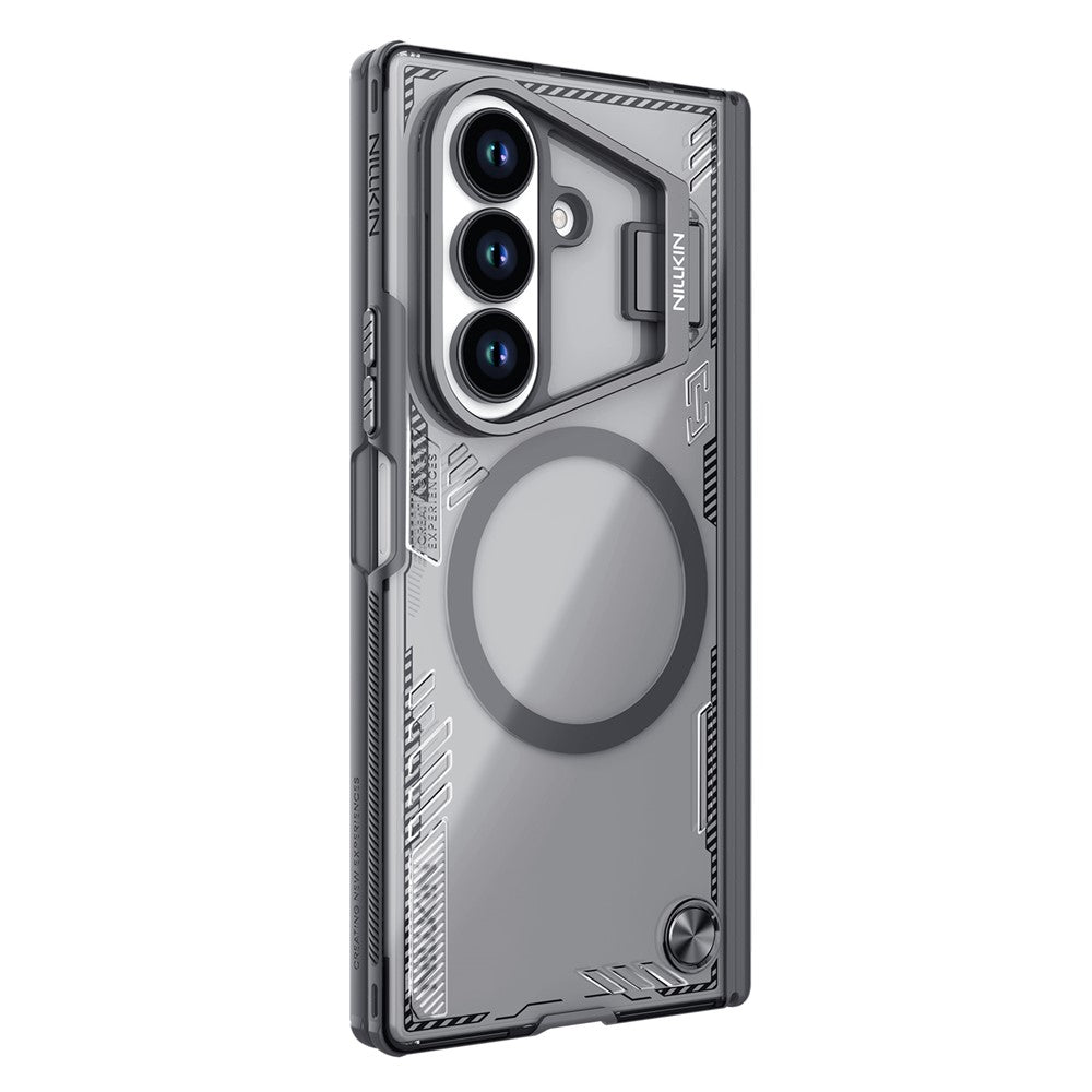 NILLKIN Iceblade CamProp For Samsung Galaxy Z Fold7 5G Case Compatible with MagSafe Lens Frame Kickstand PC + TPU Phone Cover - Black