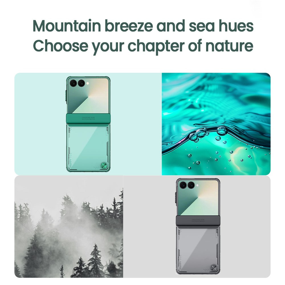 NILLKIN Iceblade For Samsung Galaxy Z Flip7 5G Case PC + TPU Phone Cover - Green