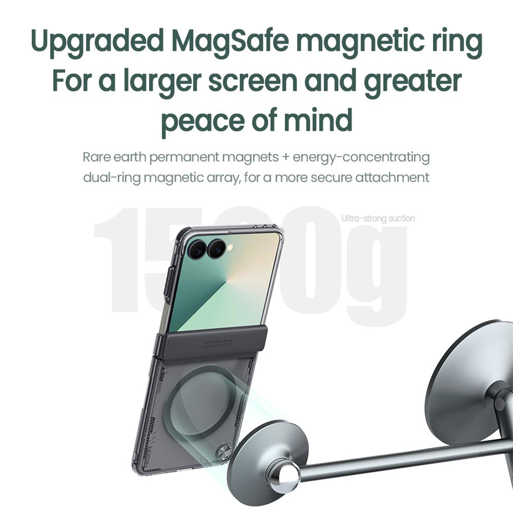 NILLKIN Iceblade For Samsung Galaxy Z Flip7 5G Case Compatible with MagSafe PC + TPU Phone Cover - Black