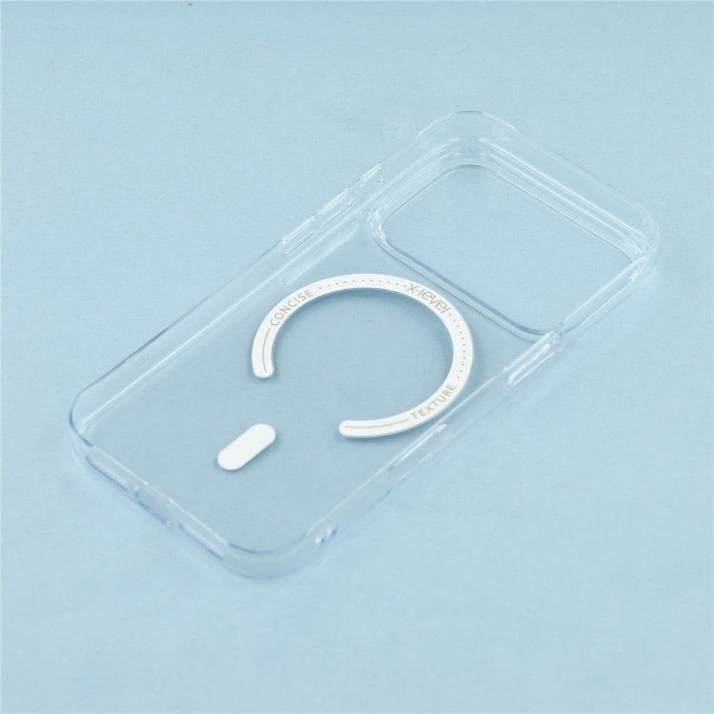 X-LEVEL For iPhone 17 Pro Max Case Compatible with MagSafe Clear Back Slim Hard PC Phone Cover - Transparent