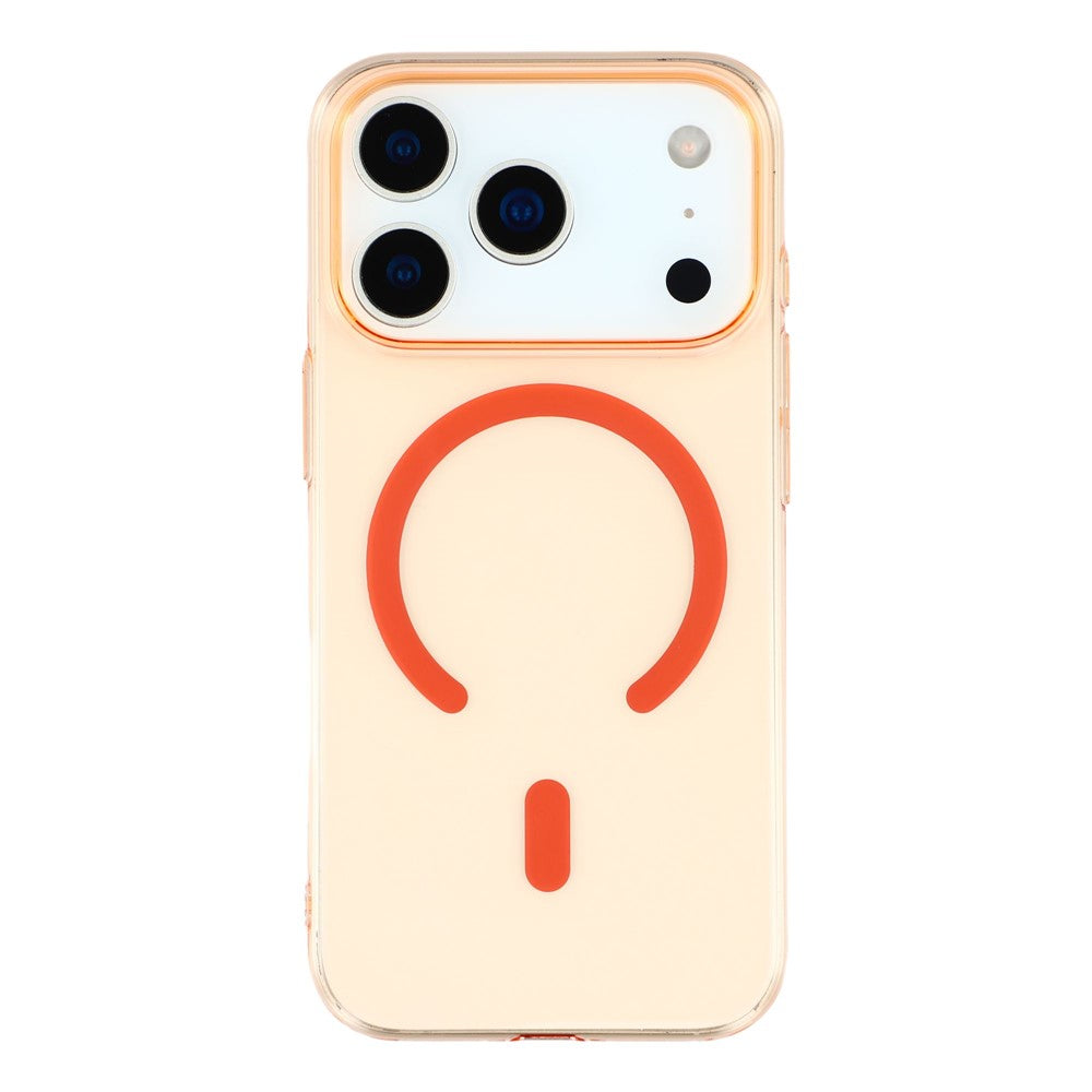 X-LEVEL For iPhone 17 Pro Max Case Compatible with MagSafe Clear Back Slim Hard PC Phone Cover - Transparent Orange