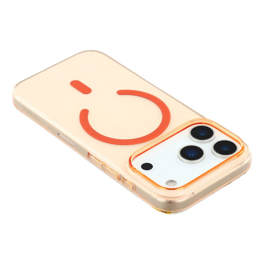 X-LEVEL For iPhone 17 Pro Max Case Compatible with MagSafe Clear Back Slim Hard PC Phone Cover - Transparent Orange