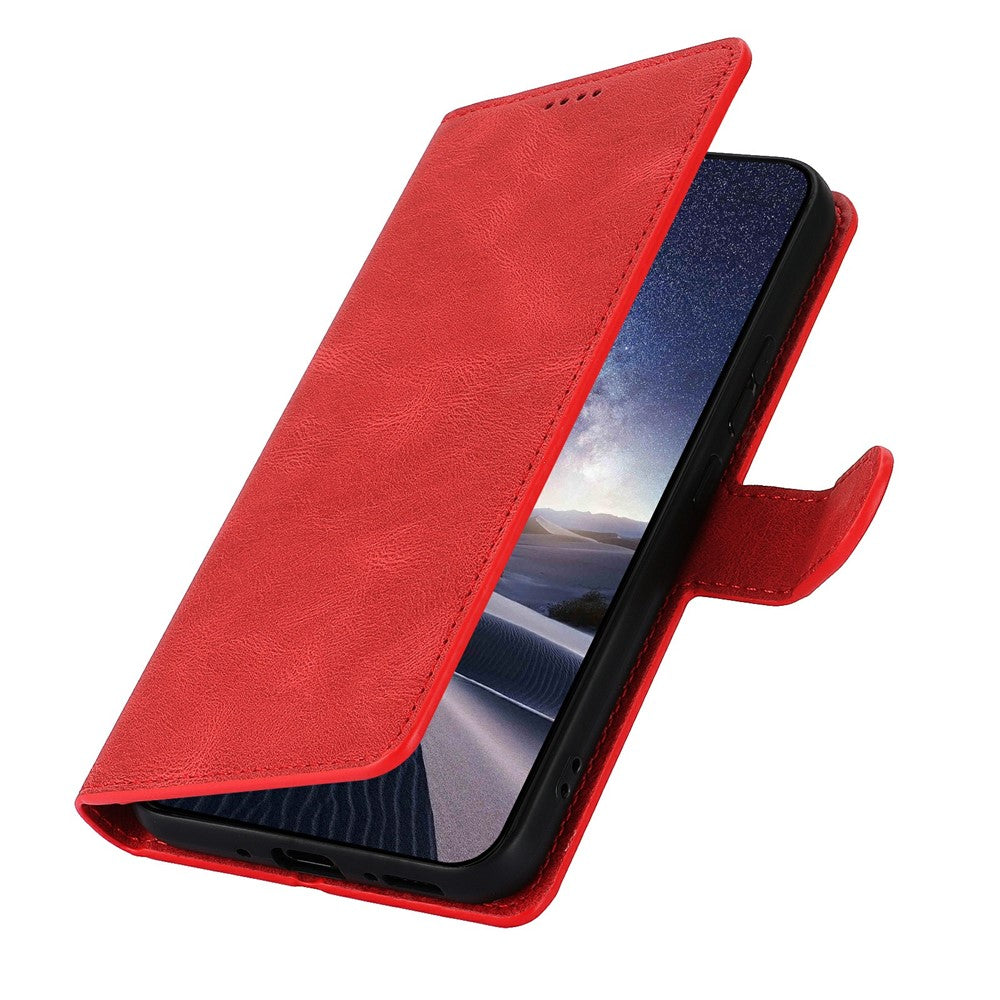 For iPhone 17 Pro Max Case PU Leather Phone Cover with Wallet Stand - Red