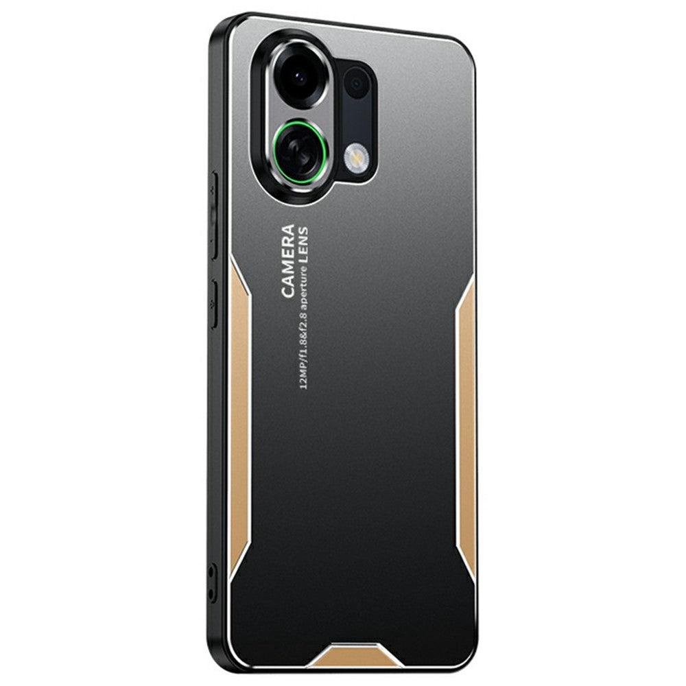 For Oppo K13 Turbo Pro 5G Phone Case Aluminium Alloy TPU PC Back Cover - Gold