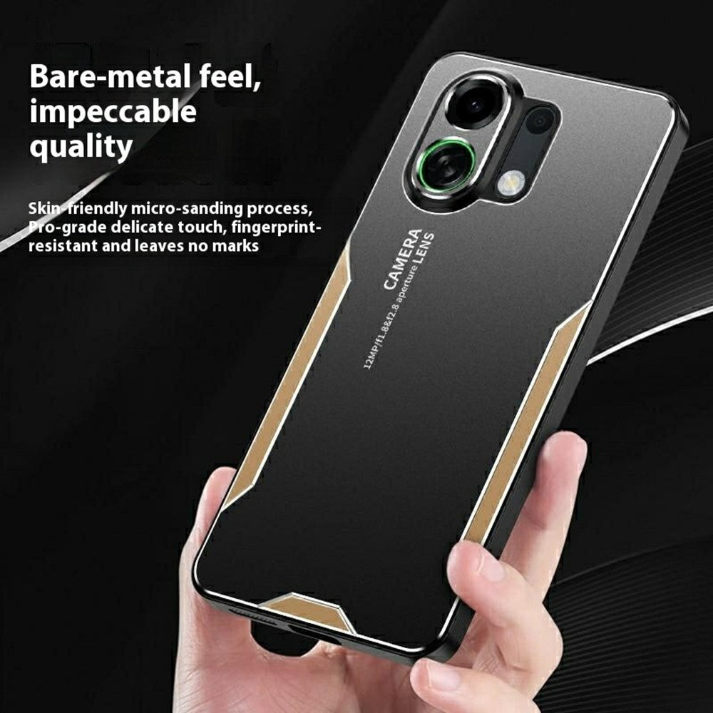 For Oppo K13 Turbo Pro 5G Phone Case Aluminium Alloy TPU PC Back Cover - Gold