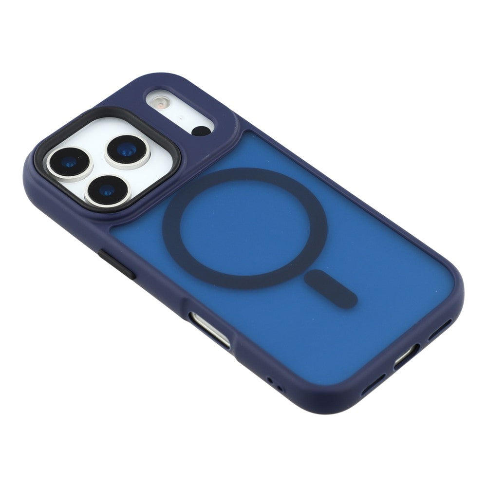 For iPhone 17 Pro Max Case Compatible with MagSafe Skin-Touch PC + TPU Phone Cover - Navy Blue