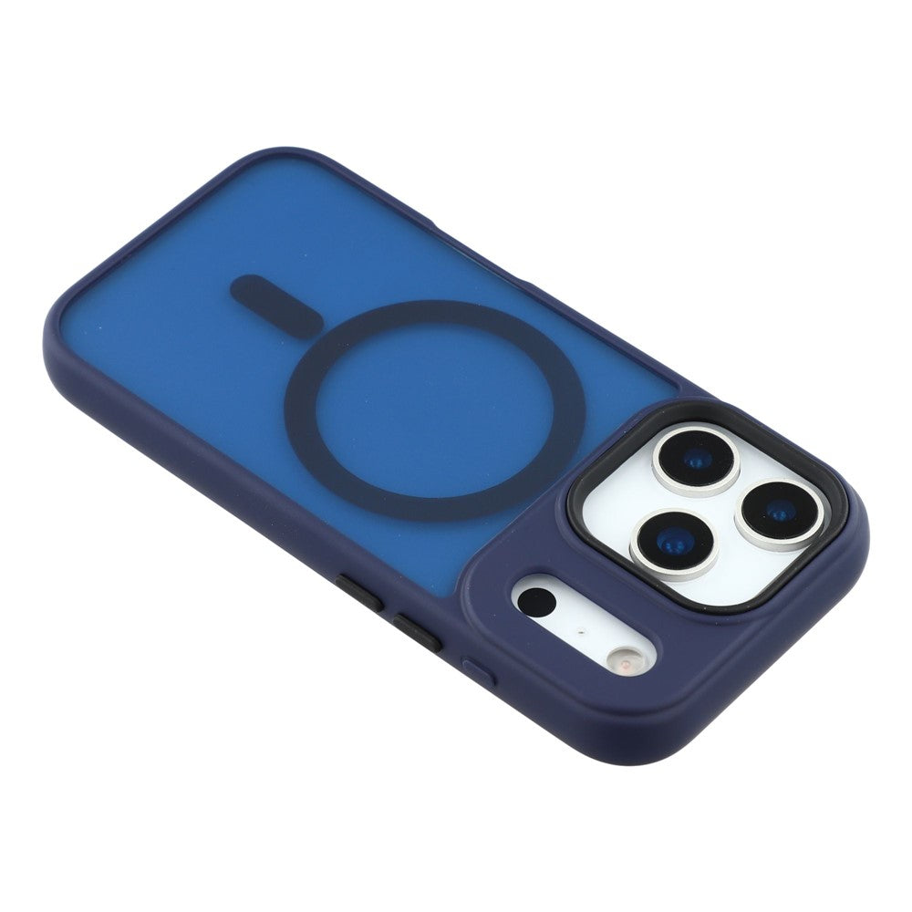 For iPhone 17 Pro Max Case Compatible with MagSafe Skin-Touch PC + TPU Phone Cover - Navy Blue