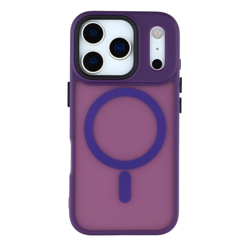 For iPhone 17 Pro Max Case Compatible with MagSafe Skin-Touch PC + TPU Phone Cover - Dark Purple