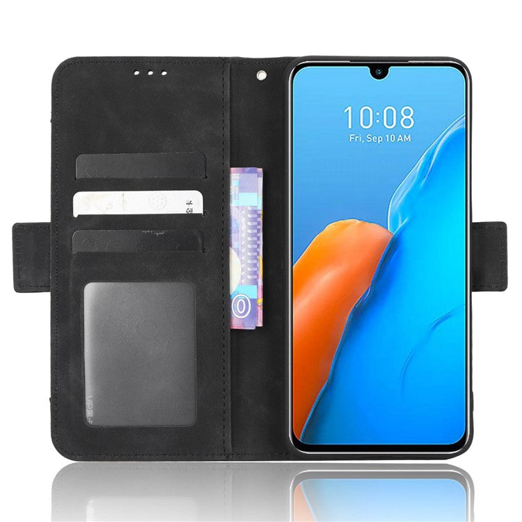For Infinix Note 12 Pro 4G X676B Multiple Card Slots Anti-Scratch PU Leather Dual Magnetic Clasp Phone Cover Stand Wallet Case - Black