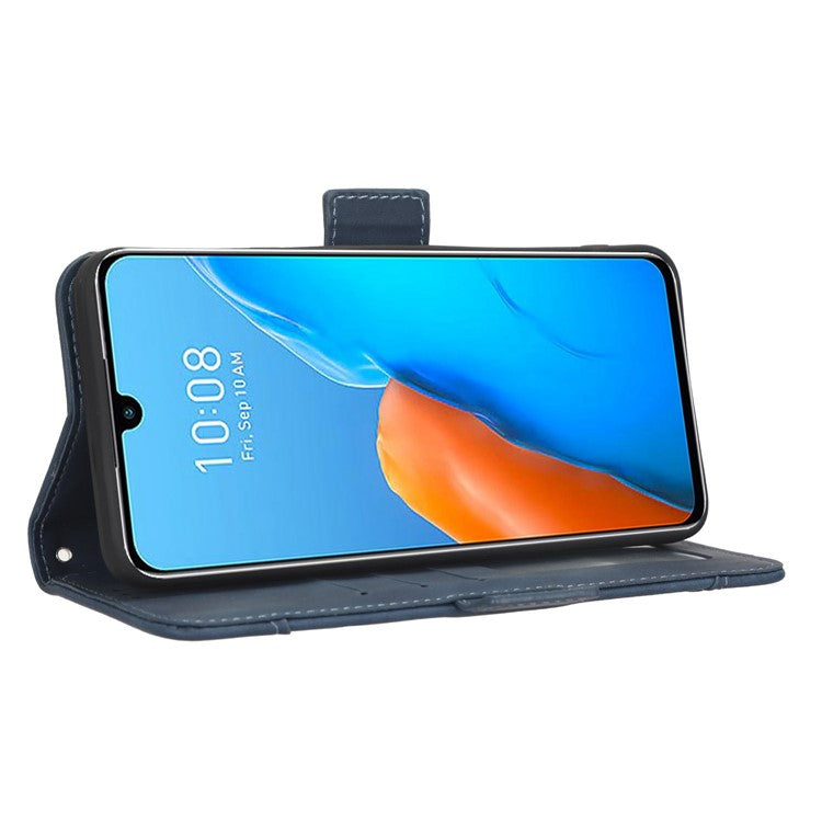 For Infinix Note 12 Pro 4G X676B Multiple Card Slots Anti-Scratch PU Leather Dual Magnetic Clasp Phone Cover Stand Wallet Case - Blue