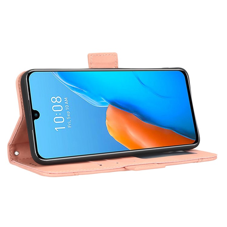 For Infinix Note 12 Pro 4G X676B Multiple Card Slots Anti-Scratch PU Leather Dual Magnetic Clasp Phone Cover Stand Wallet Case - Pink