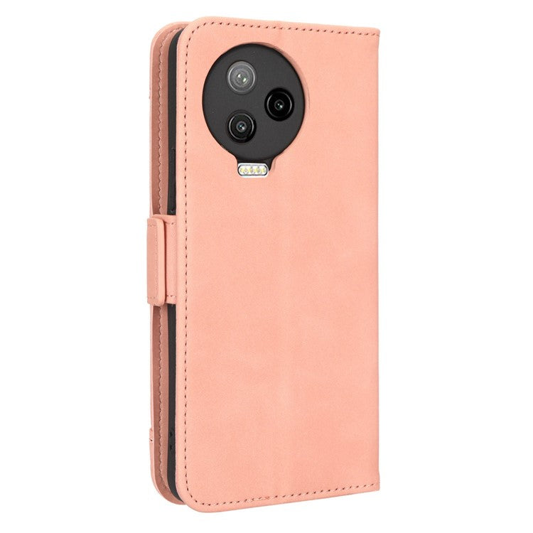 For Infinix Note 12 Pro 4G X676B Multiple Card Slots Anti-Scratch PU Leather Dual Magnetic Clasp Phone Cover Stand Wallet Case - Pink