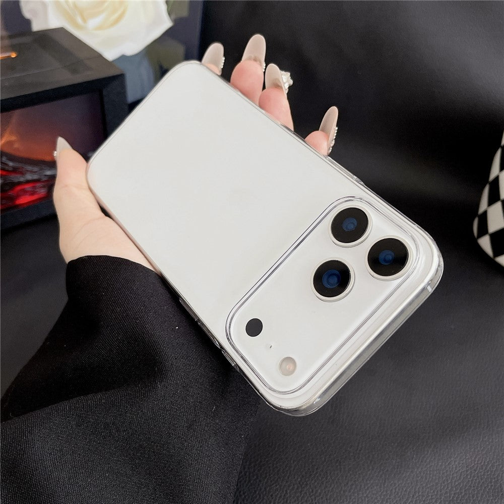 For iPhone 17 Pro Max Crystal Clear Case Shockproof Hard PC Phone Back Cover - Transparent Yellow