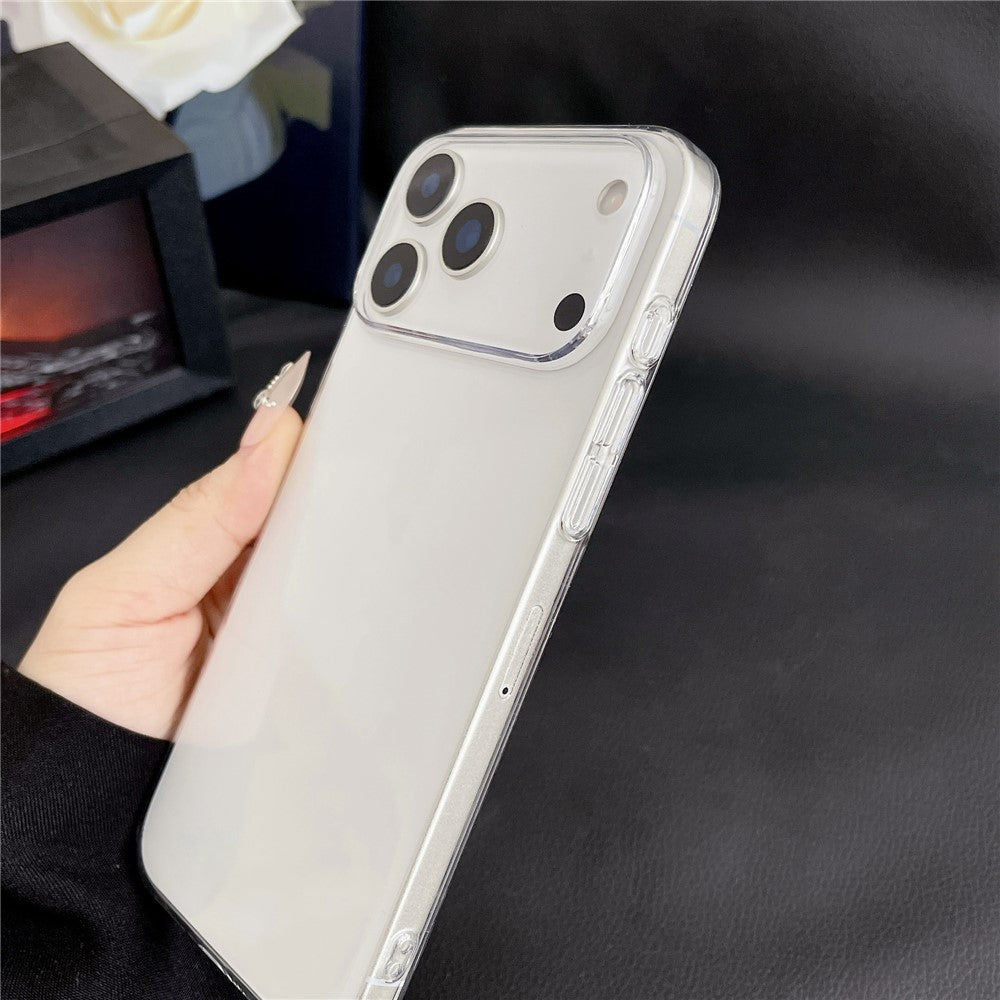 For iPhone 17 Pro Max Crystal Clear Case Shockproof Hard PC Phone Back Cover - Transparent Yellow