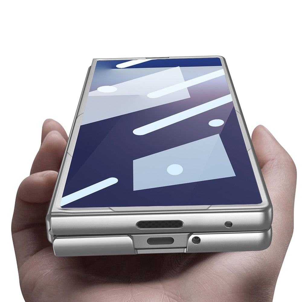 GKK For Samsung Galaxy Z Fold7 5G Case with Stylus PC + Tempered Glass Slim Phone Back Cover - Blue