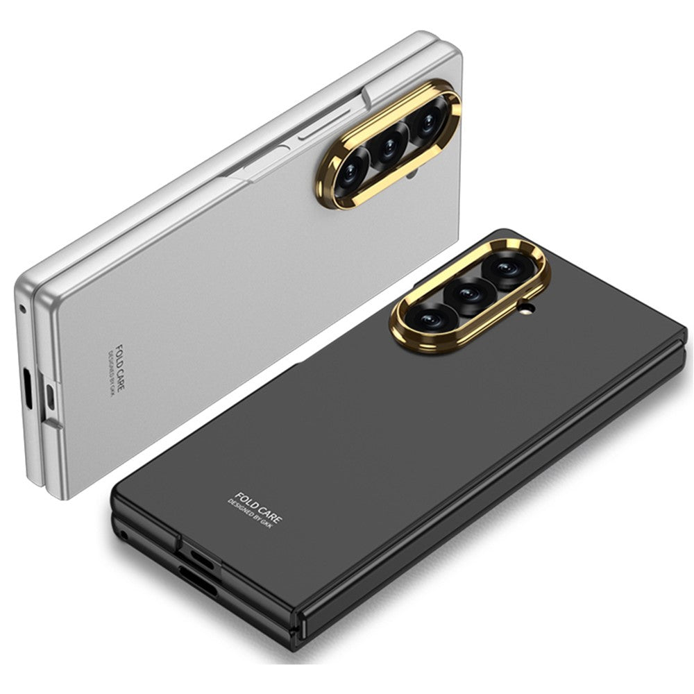 GKK For Samsung Galaxy Z Fold7 5G Case PC + Tempered Glass Phone Back Cover - Titanium Grey