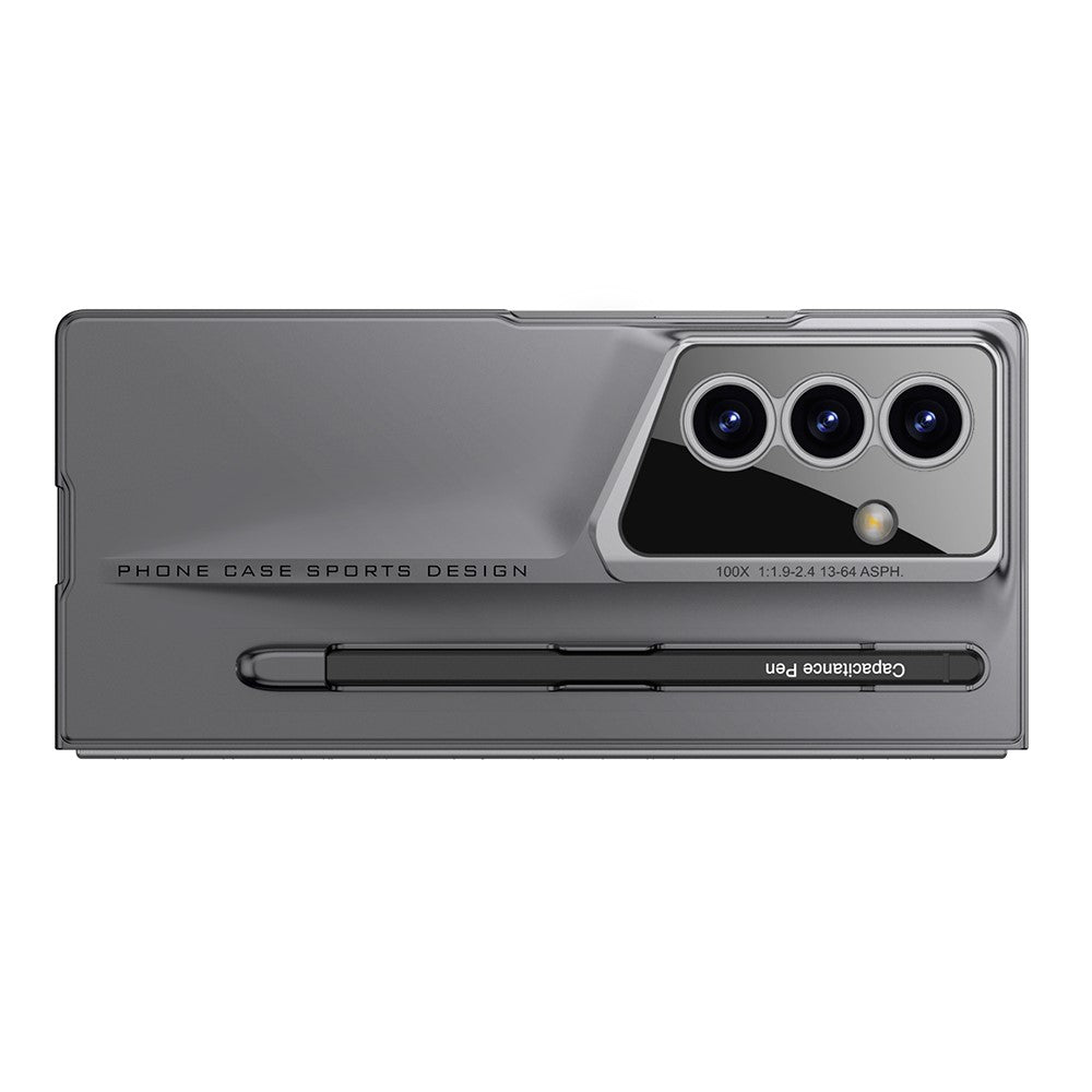 GKK For Samsung Galaxy Z Fold7 5G Case with Stylus PC + Tempered Glass Slim Phone Cover - Black