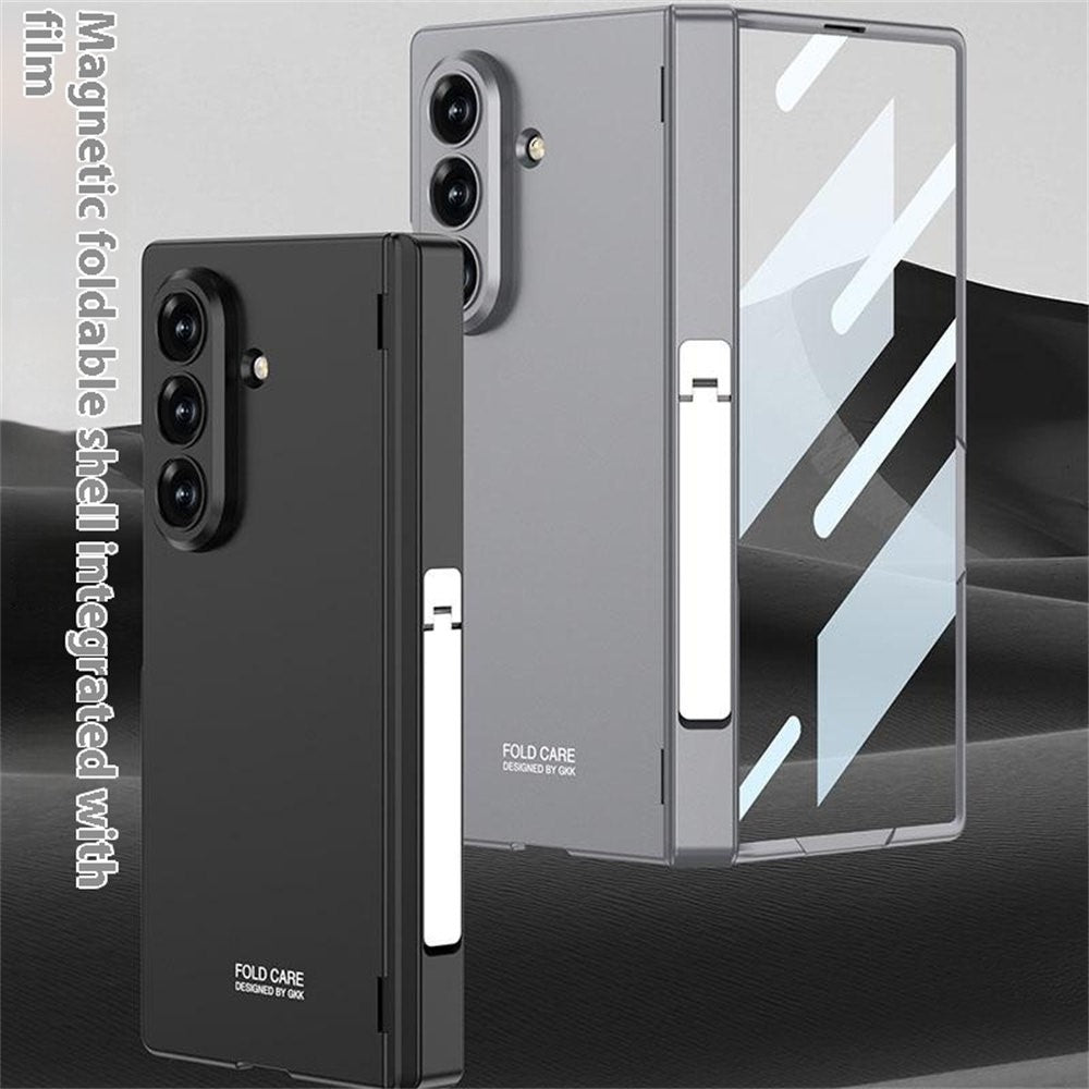 GKK For Samsung Galaxy Z Fold7 5G Case with Kickstand PC + Tempered Glass Phone Cover - Green