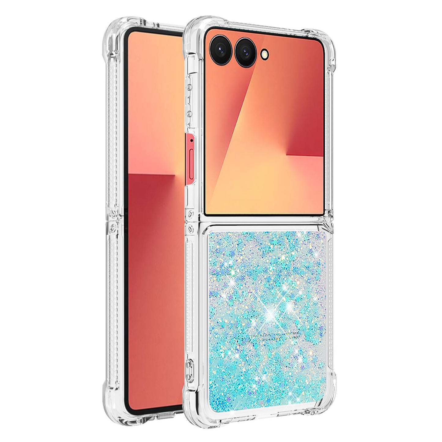 For Samsung Galaxy Z Flip7 5G TPU Case Glitter Quicksand Shockproof Phone Back Cover - Blue / Pentagram