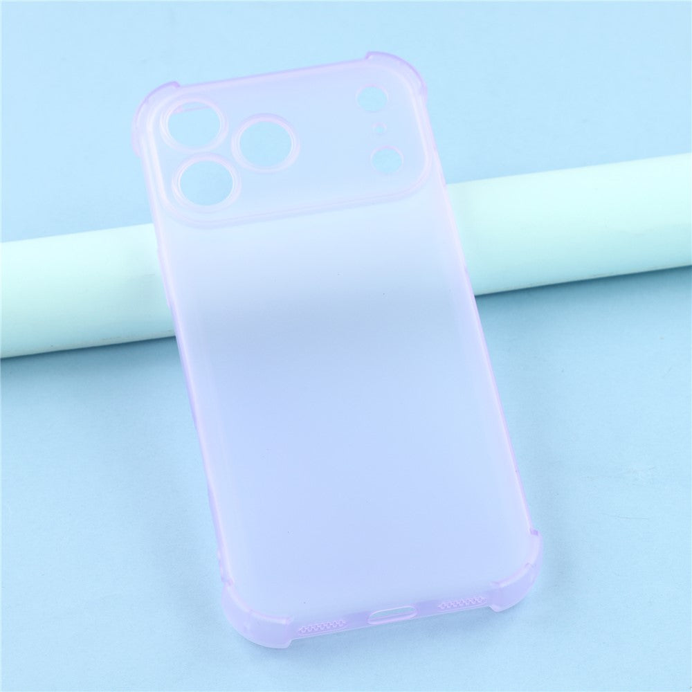 For iPhone 17 Pro Max Case Skin Touch Matte TPU Phone Back Cover Precise Cutouts - Transparent Purple