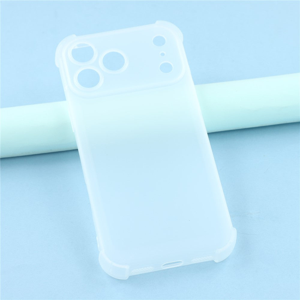 For iPhone 17 Pro Max Case Skin Touch Matte TPU Phone Back Cover Precise Cutouts - Transparent White