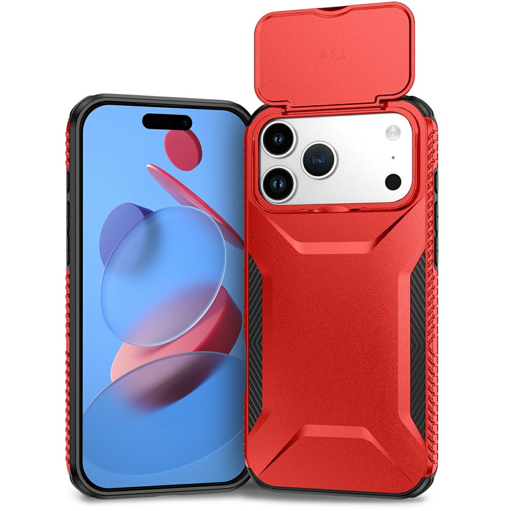 For iPhone 17 Pro Max Case Camshield TPU + PC Phone Cover Non-Slip Side Edge - Red