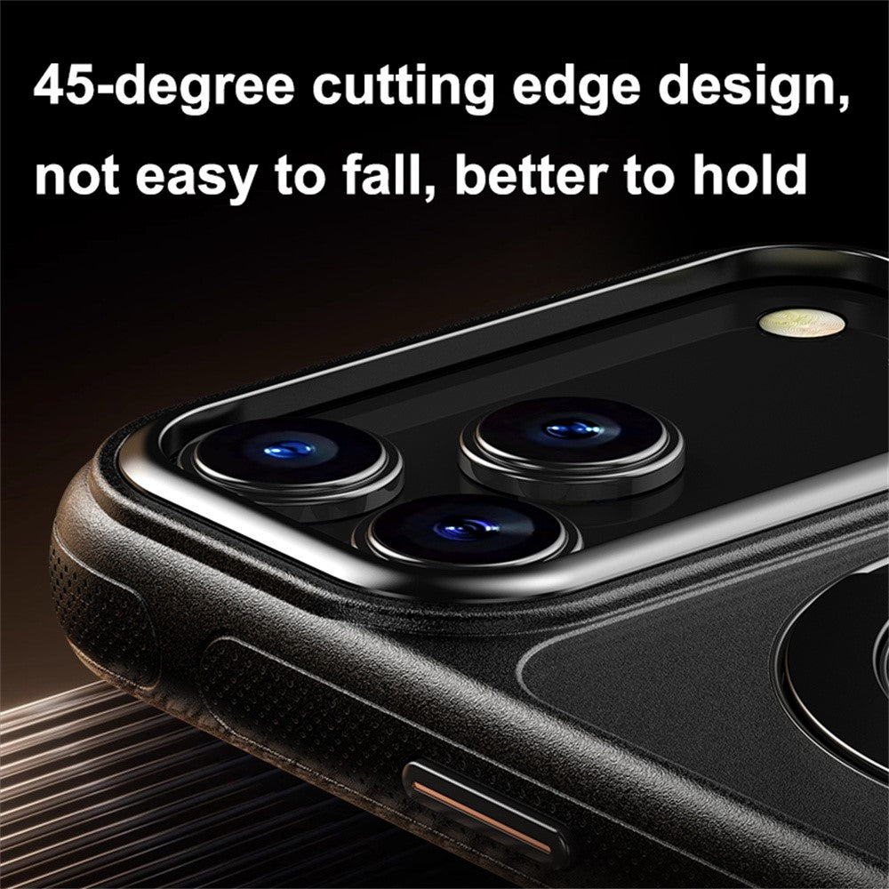 For iPhone 17 Pro Max Case Compatible with MagSafe Drop Proof TPU PC Kickstand Phone Cover - Black