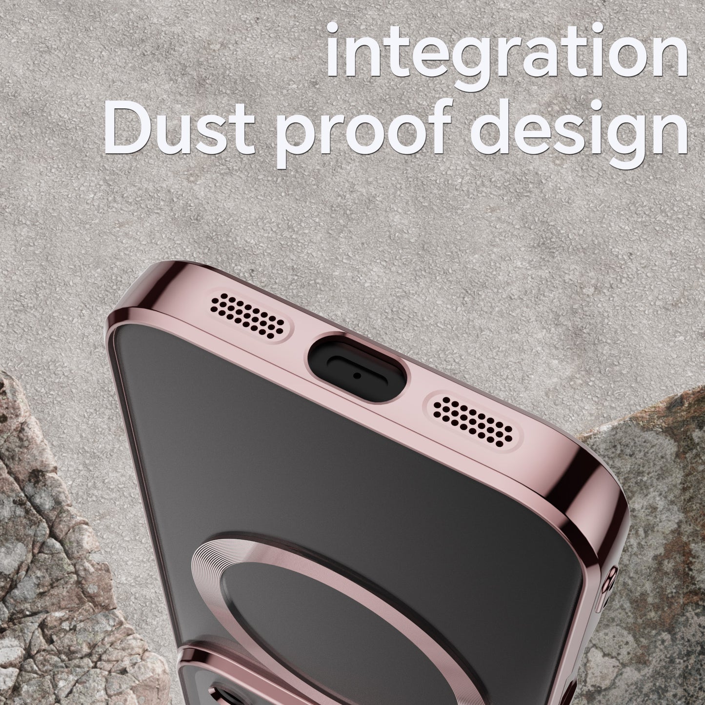 For iPhone 17 Pro Max Magnetic Case WANLONFENG WX Series TPU Phone Cover with 2Pcs Screen Film / Lens Film - Pink