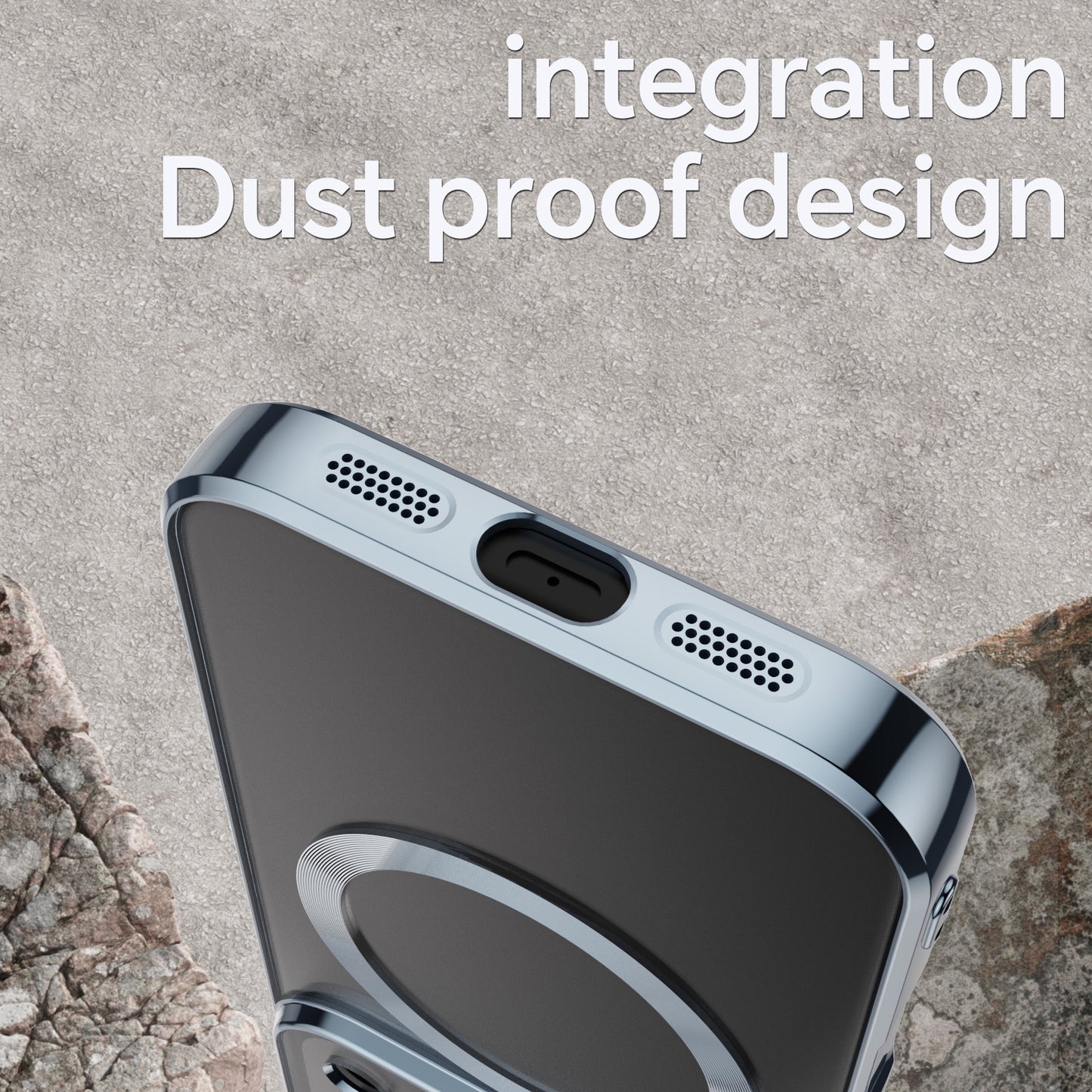 For iPhone 17 Pro Max Magnetic Case WANLONFENG WX Series TPU Phone Cover with 2Pcs Screen Film / Lens Film - Blue