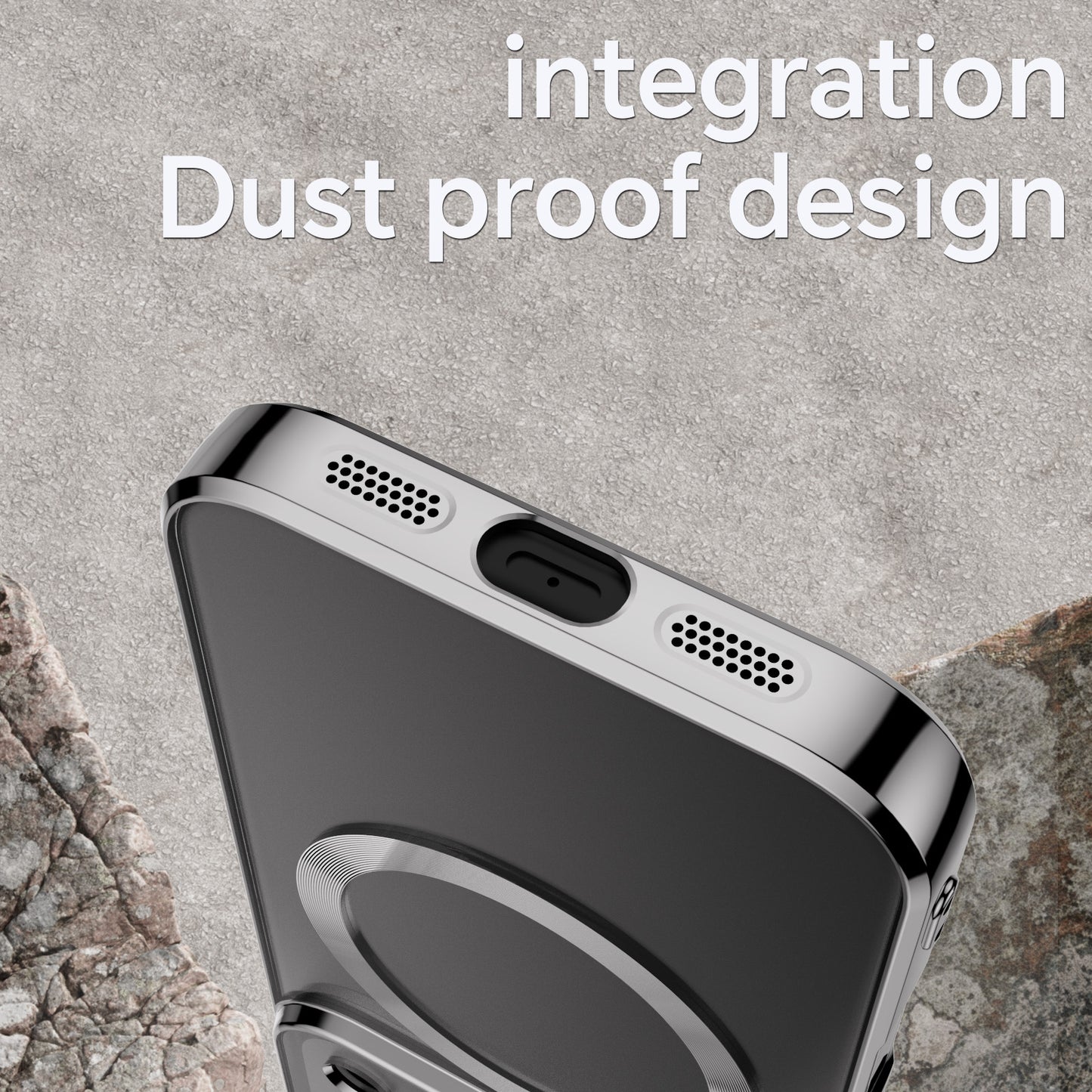 For iPhone 17 Pro Max Magnetic Case WANLONFENG WX Series TPU Phone Cover with 2Pcs Screen Film / Lens Film - Silver