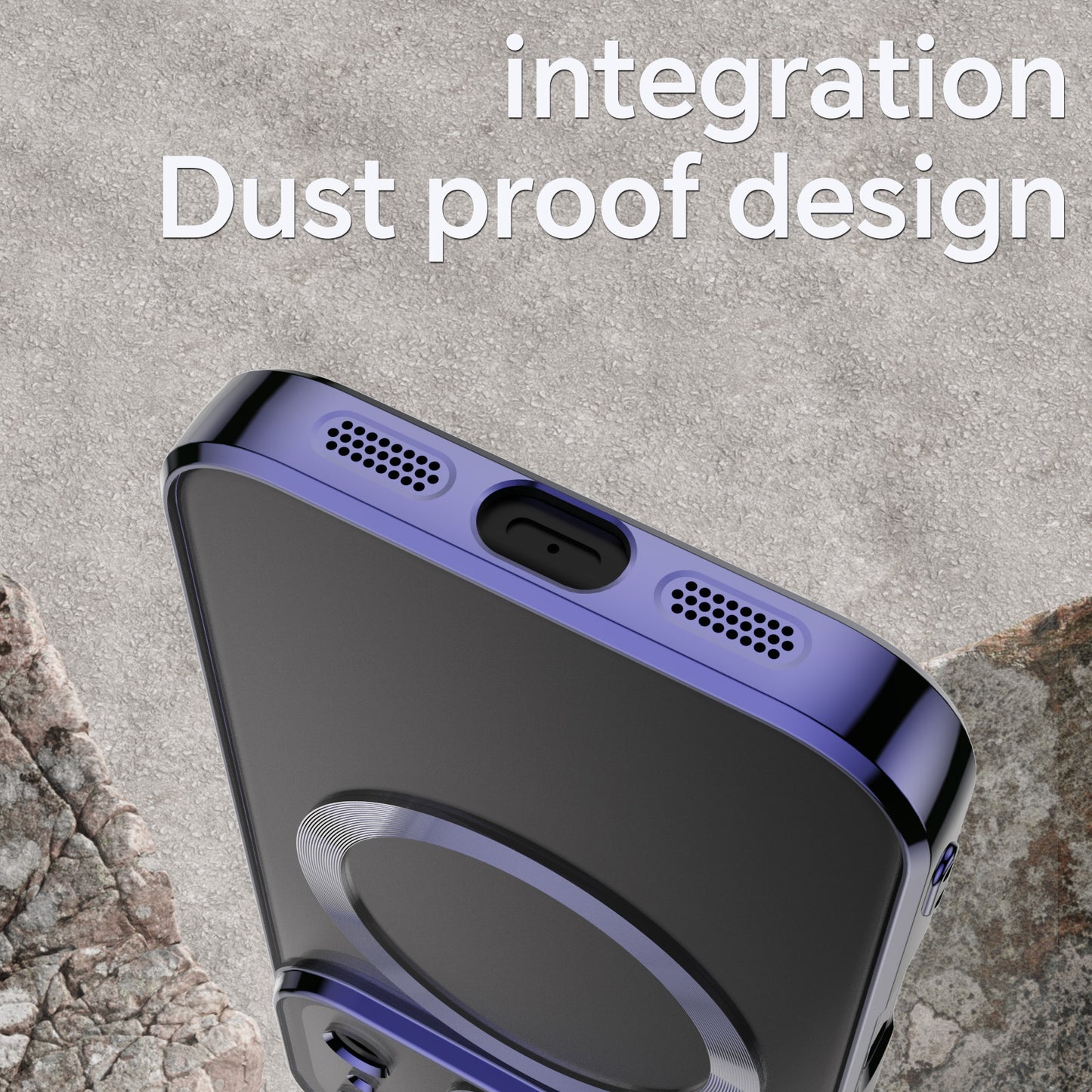 For iPhone 17 Pro Max Magnetic Case WANLONFENG WX Series TPU Phone Cover with 2Pcs Screen Film / Lens Film - Purple