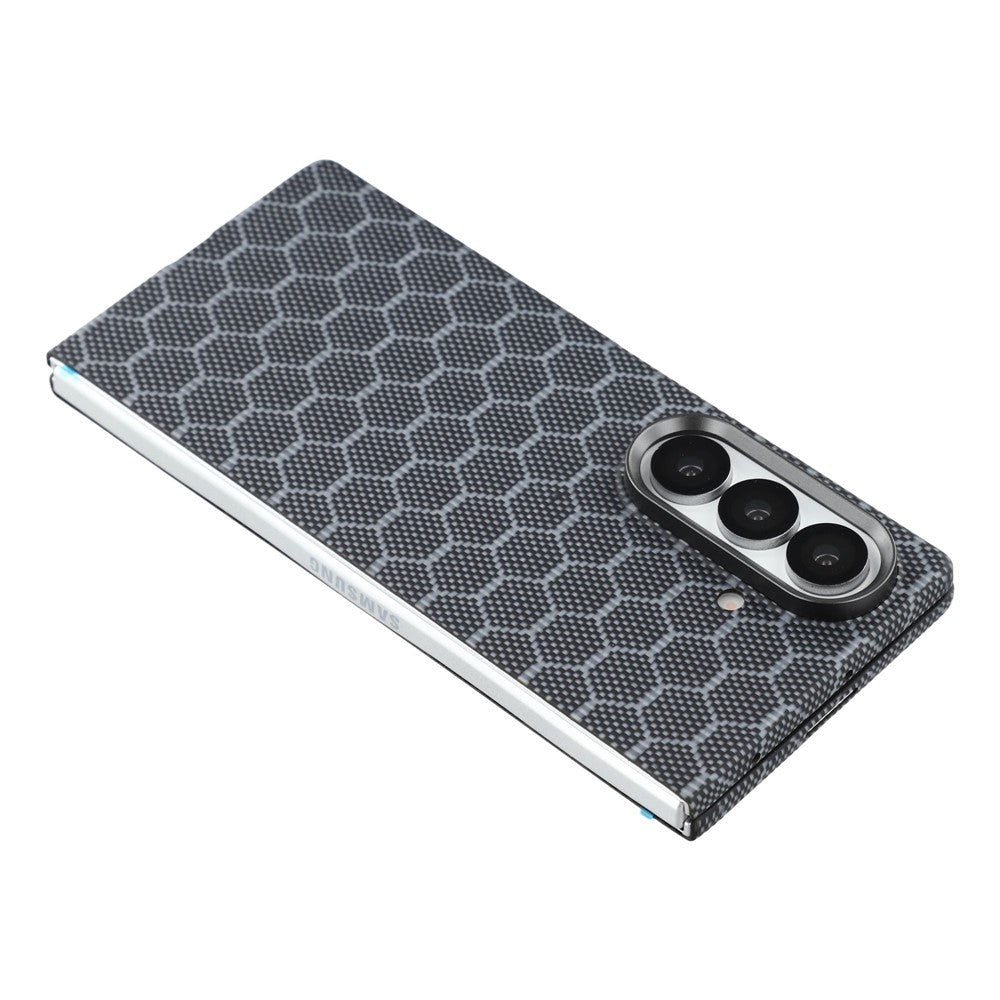 For Samsung Galaxy Z Fold7 5G Magnetic Case Honeycomb Texture Aramid Fiber Phone Cover with Front Frame