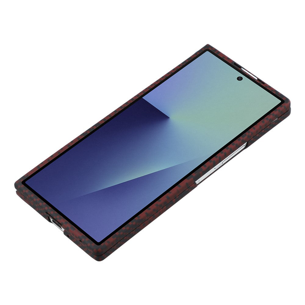 For Samsung Galaxy Z Fold7 5G Magnetic Case Camouflage Pattern Aramid Fiber Phone Cover with Metal Lens Frame / Front Frame