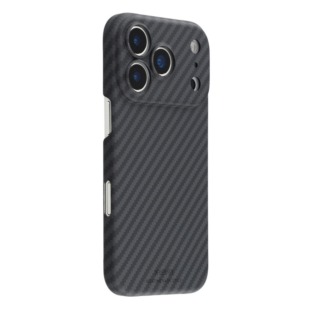 X-LEVEL For iPhone 17 Pro Max Magnetic Case Carbon Fiber Texture Ultra-Thin PC Hard Phone Cover