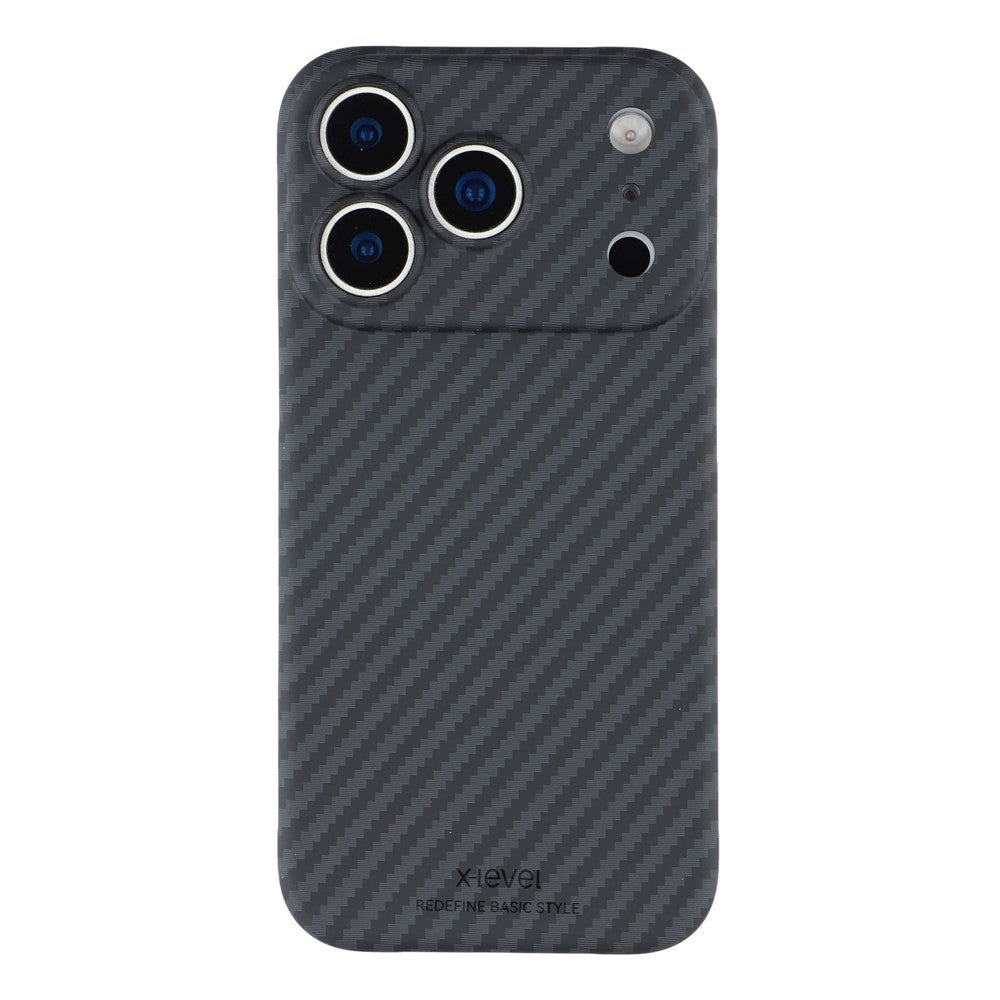 X-LEVEL For iPhone 17 Pro Max Magnetic Case Carbon Fiber Texture Ultra-Thin PC Hard Phone Cover