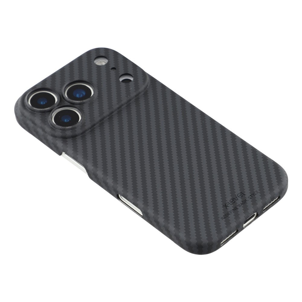 X-LEVEL For iPhone 17 Pro Max Magnetic Case Carbon Fiber Texture Ultra-Thin PC Hard Phone Cover