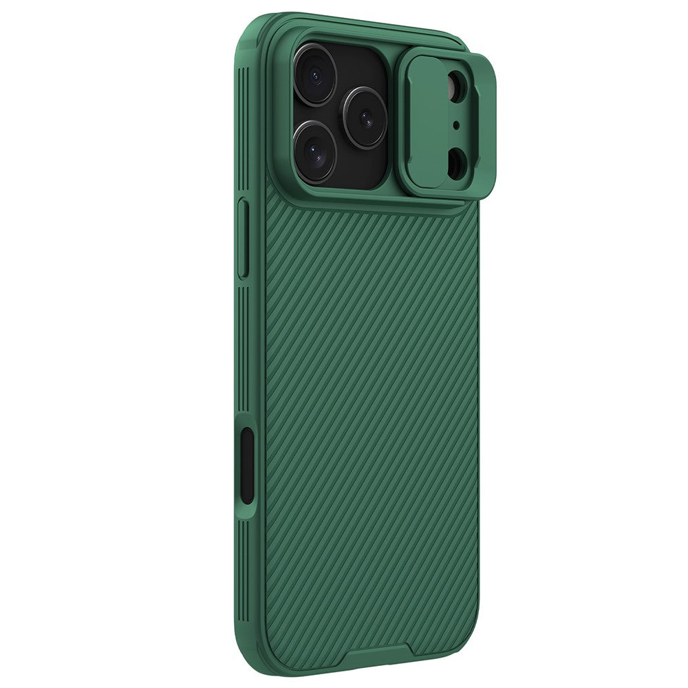 NILLKIN Camshield Pro Series for iPhone 17 Pro Max Case PC + TPU Slide Camera Lid Phone Cover - Green