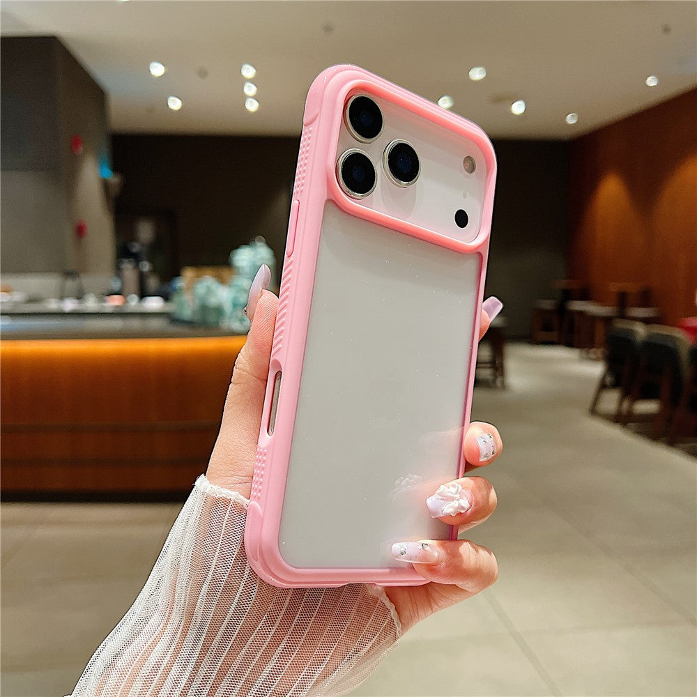 For iPhone 17 Pro Max Case TPU + PC Transparent Protective Phone Cover - Pink