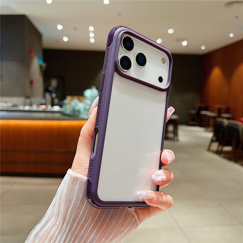 For iPhone 17 Pro Max Case TPU + PC Transparent Protective Phone Cover - Dark Purple
