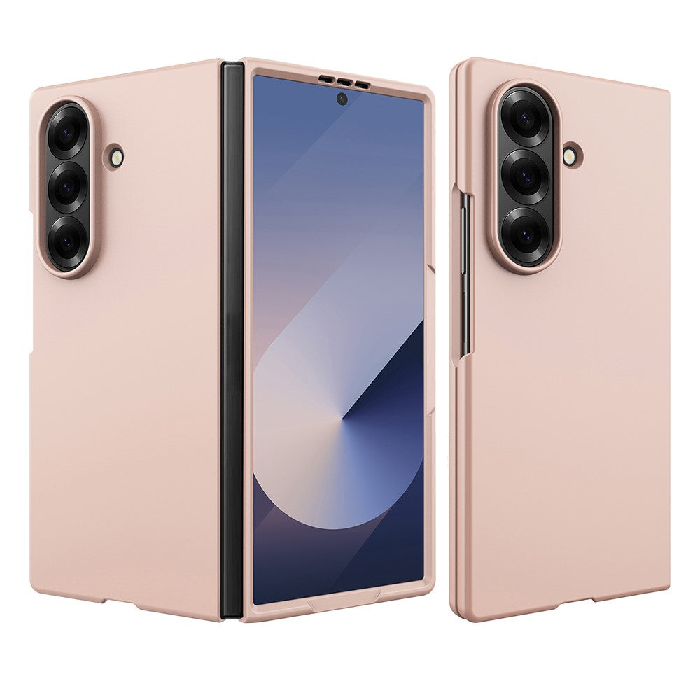 For Samsung Galaxy Z Fold7 5G Case Skin-Feel Anti Shock Hard PC Protective Phone Cover - Rose Gold