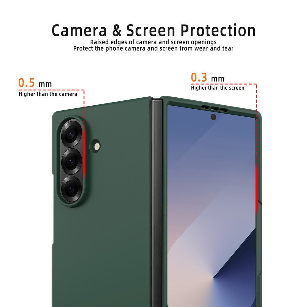 For Samsung Galaxy Z Fold7 5G Case Skin-Feel Anti Shock Hard PC Protective Phone Cover - Silver