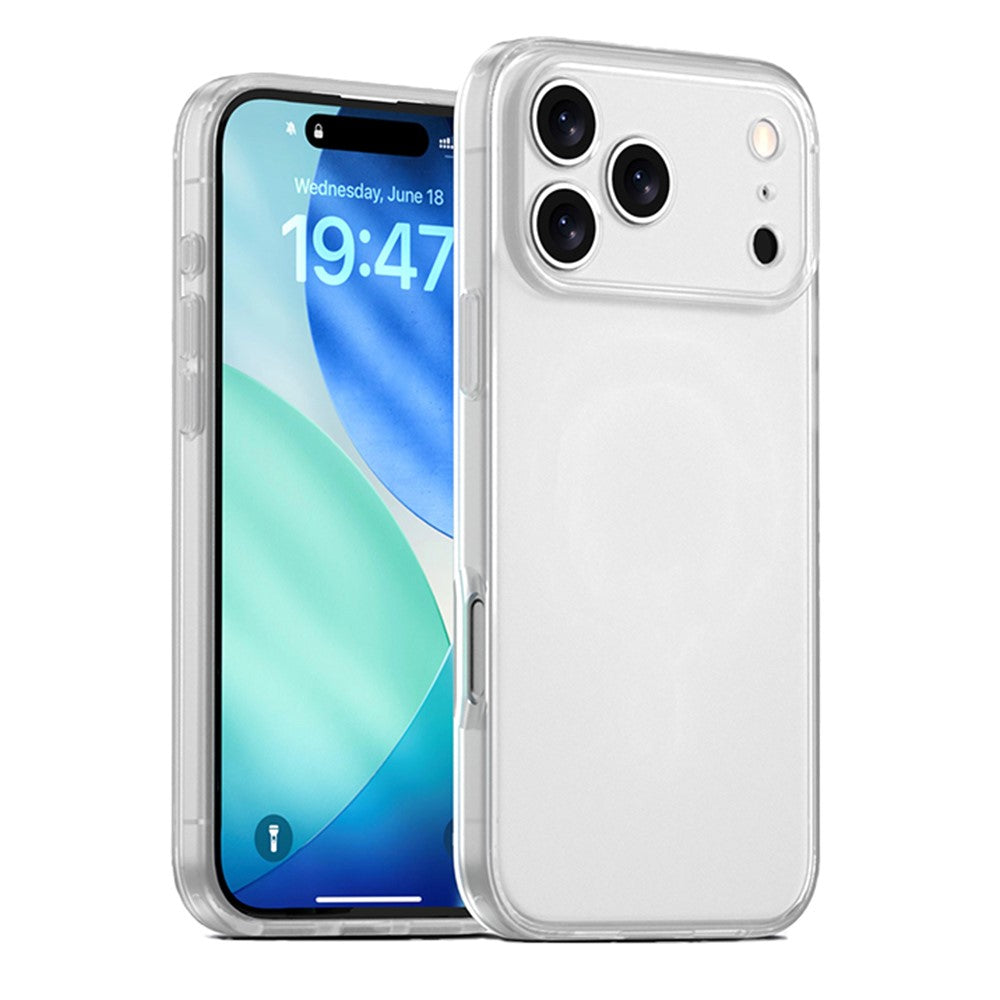 IPAKY For iPhone 17 Pro Max Case Shockproof PC+TPU Matte Phone Cover - White