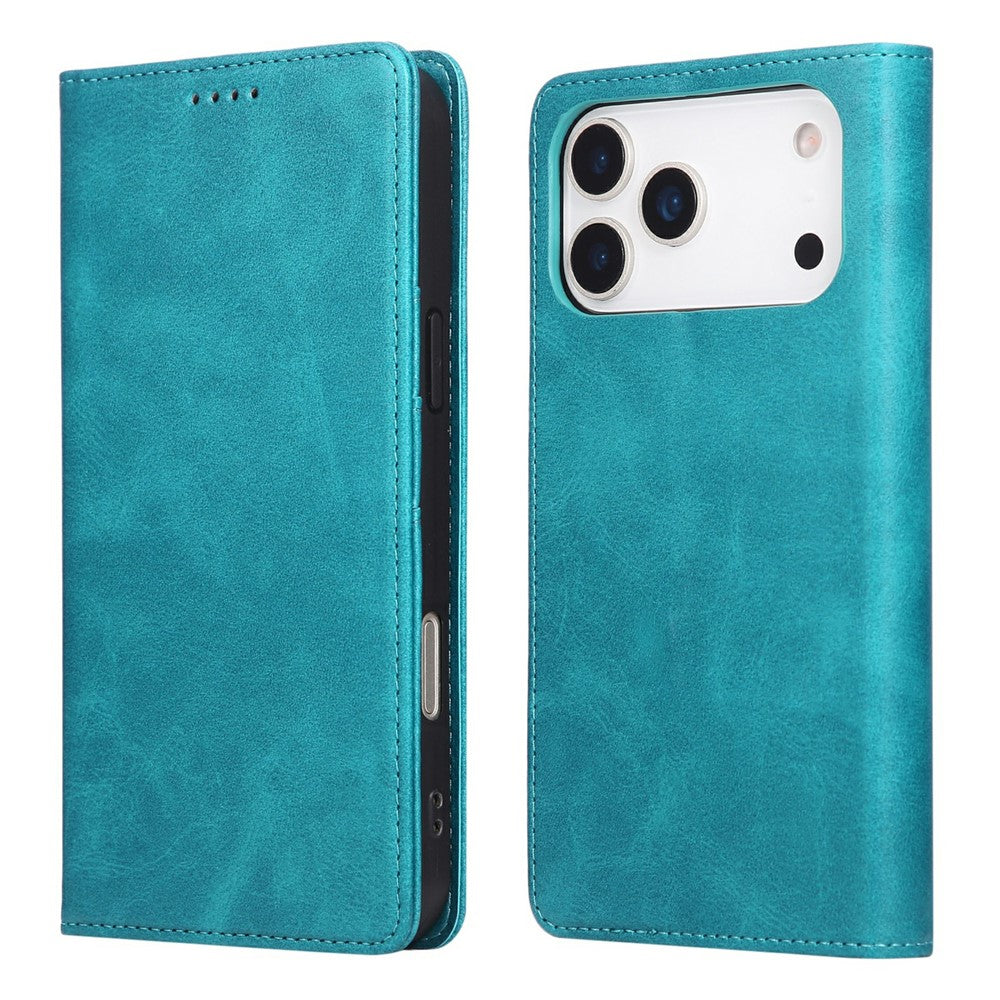 For iPhone 17 Pro Max Case RFID Blocking PU Leather Phone Wallet Cover - Peacock Blue