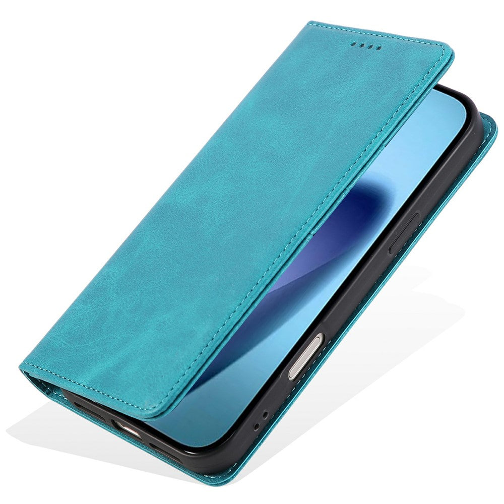For iPhone 17 Pro Max Case RFID Blocking PU Leather Phone Wallet Cover - Peacock Blue