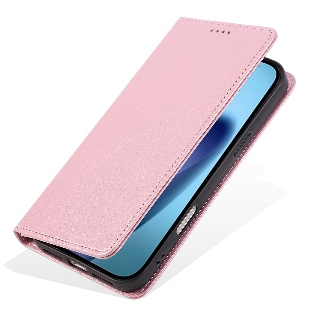 For iPhone 17 Pro Max Case RFID Blocking PU Leather Phone Wallet Cover - Pink