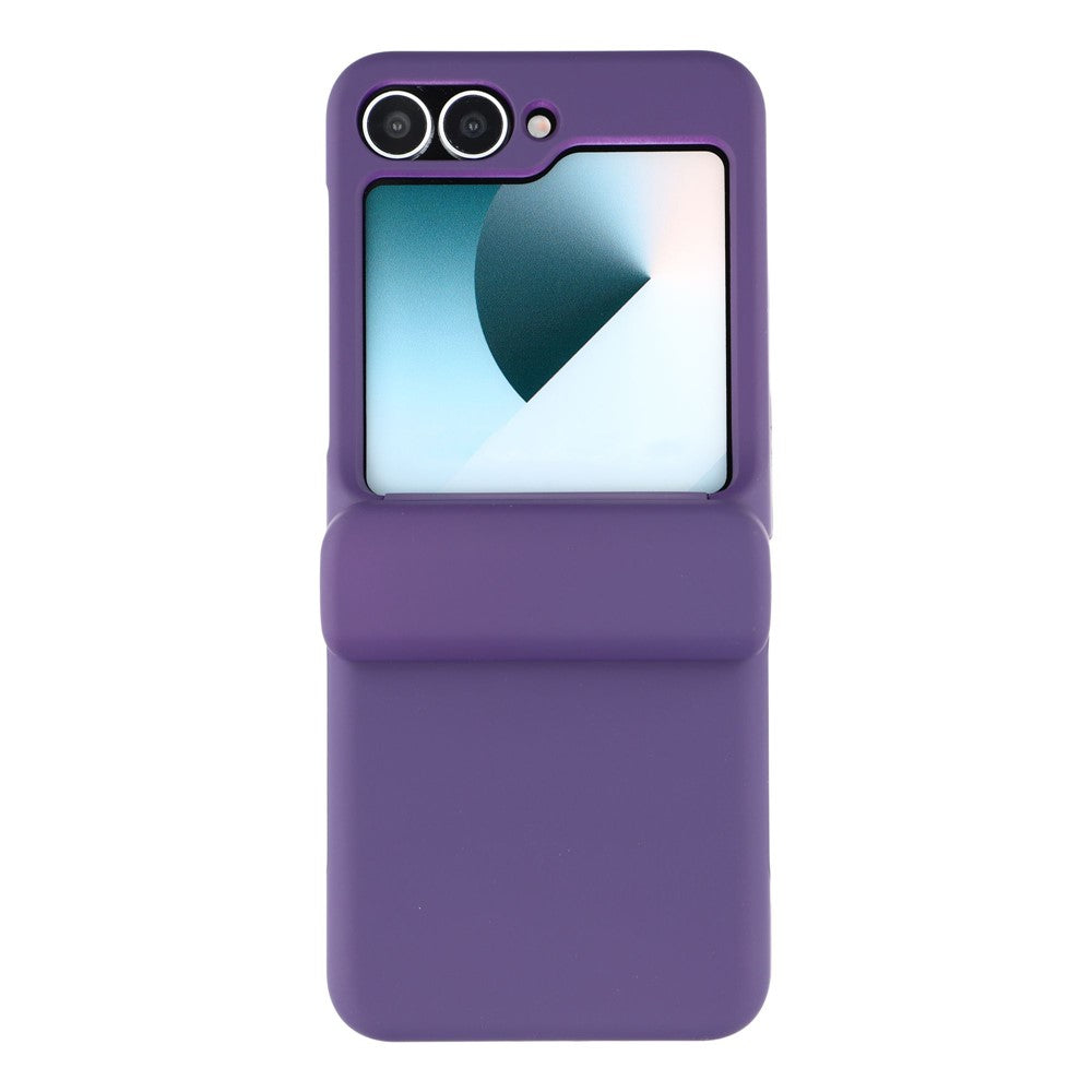 For Samsung Galaxy Z Flip7 5G Case Spring Hinge PC Folding Phone Cover with Card Slot - Dark Purple