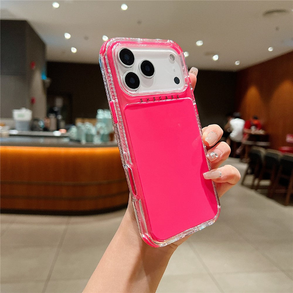 For iPhone 17 Pro Max Case 3-in-1 Drop-Proof PC + TPU Phone Cover - Rose