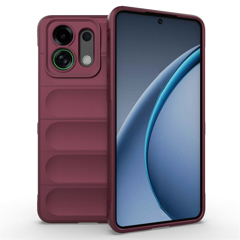 For Oppo K13 Turbo 5G Case Anti-Drop Soft TPU Rugged Phone Back Cover - Wine Red