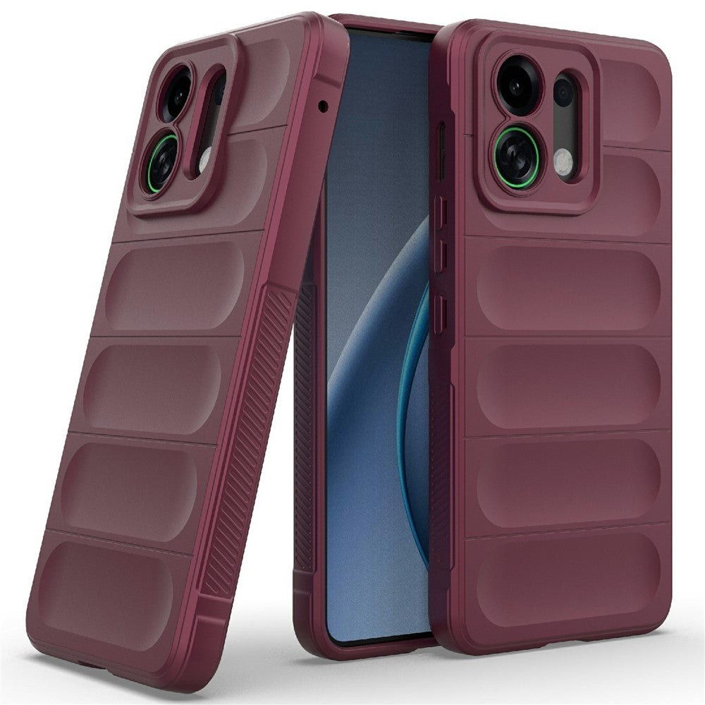 For Oppo K13 Turbo 5G Case Anti-Drop Soft TPU Rugged Phone Back Cover - Wine Red